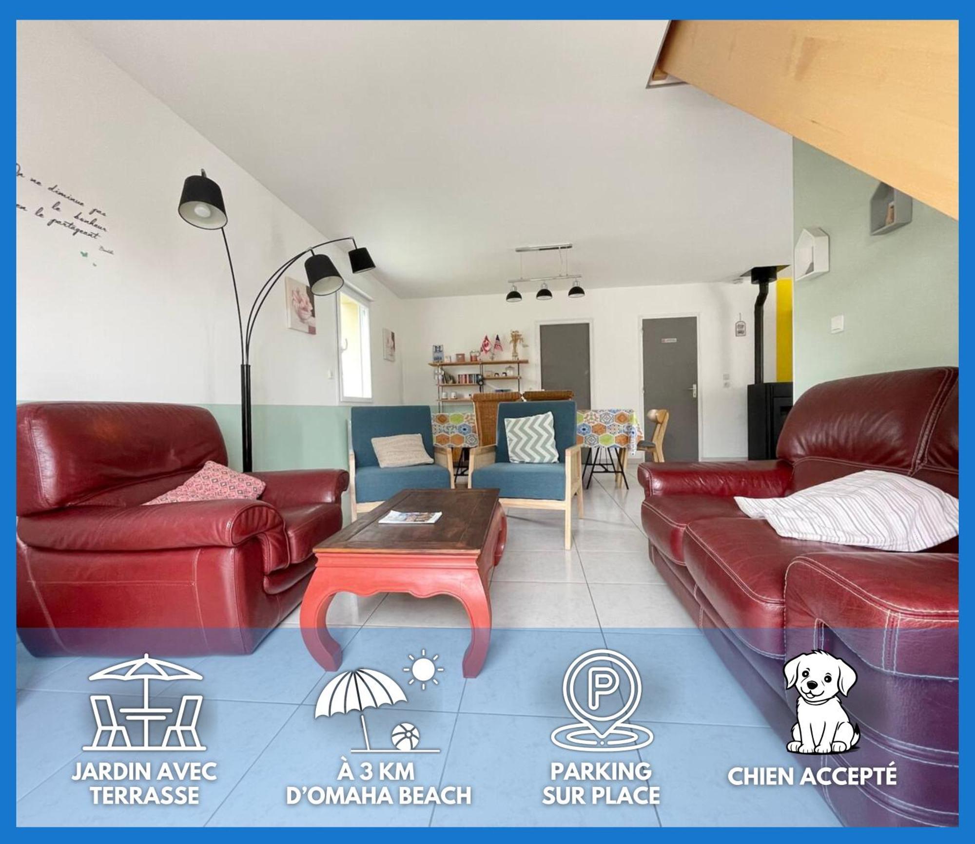 Sweet Omaha Belle Maison Recente Lumineuse Et Cosy Bien Equipee Jardin Clos 15 Mn A Pied Plage Omaha Beach Et Proche De Bayeux & Port En Bessin 滨海圣洛朗 外观 照片